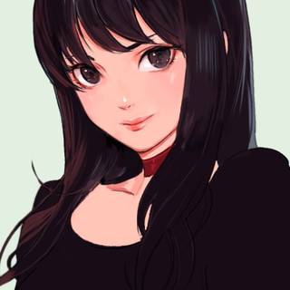 Dark anime girl mobile wallpaper