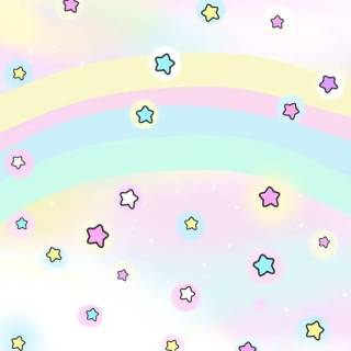 Pastel rainbow collage wallpaper