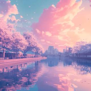Aesthetic scenery desktop wallpaper