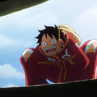 Luffy and Giant Robot wallpaper