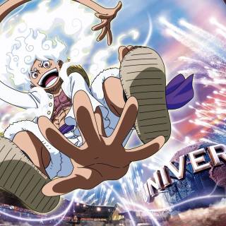 Luffy and Giant Robot wallpaper