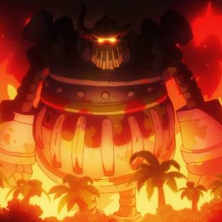 Luffy and Giant Robot wallpaper