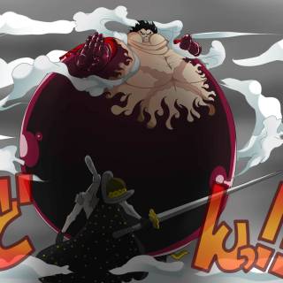 Luffy and Giant Robot wallpaper