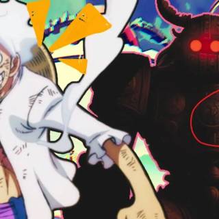 Luffy and Giant Robot wallpaper