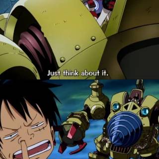 Luffy and Giant Robot wallpaper