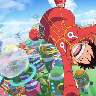 Luffy and Giant Robot wallpaper