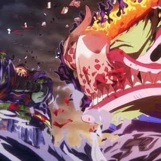 Luffy and Giant Robot wallpaper