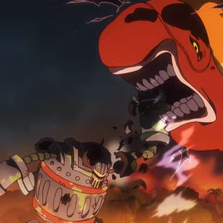 Luffy and Giant Robot wallpaper