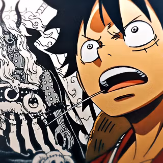 Luffy and Giant Robot wallpaper