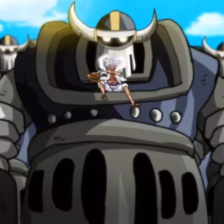 Luffy and Giant Robot wallpaper