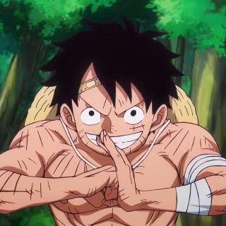 Luffy and Giant Robot wallpaper