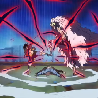 Luffy and Giant Robot wallpaper