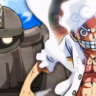 Luffy and Giant Robot wallpaper