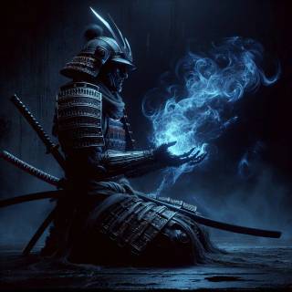 Samurai on knees wallpaper