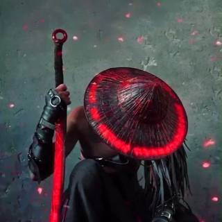 Samurai on knees wallpaper