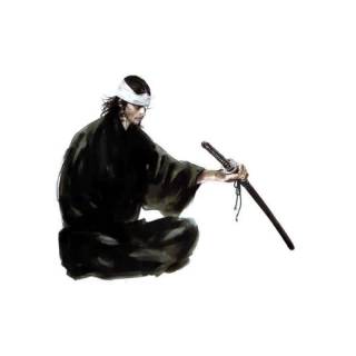 Samurai on knees wallpaper