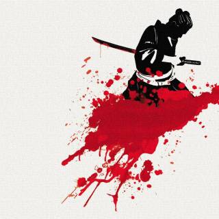 Samurai on knees wallpaper