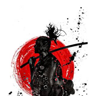 Samurai on knees wallpaper