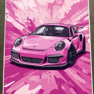 Porsche 911 pink wallpaper