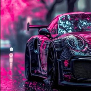 Porsche 911 pink wallpaper