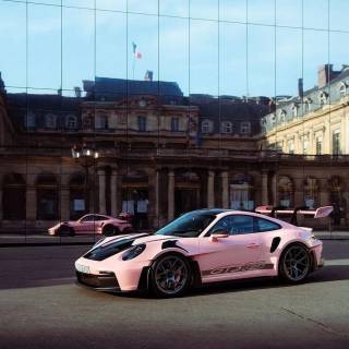 Porsche 911 pink wallpaper