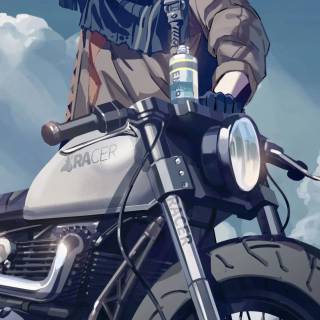 Anime motorbike wallpaper