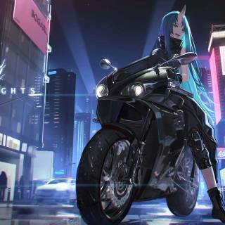 Anime motorbike wallpaper