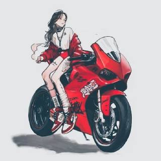 Anime motorbike wallpaper