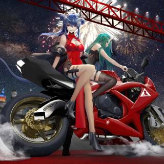 Anime motorbike wallpaper
