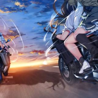 Anime motorbike wallpaper