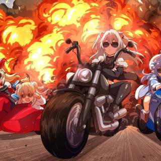 Anime motorbike wallpaper