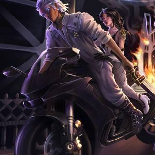 Anime motorbike wallpaper