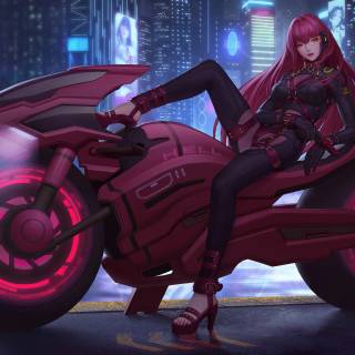 Anime motorbike wallpaper
