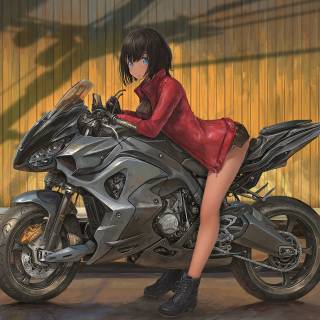 Anime motorbike wallpaper