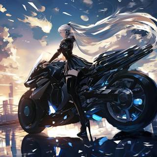 Anime motorbike wallpaper