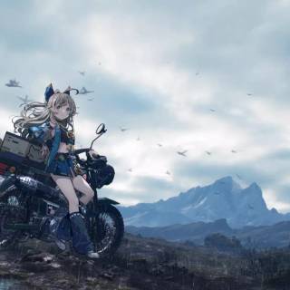 Anime motorbike wallpaper
