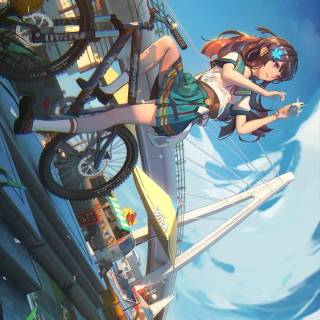 Anime motorbike wallpaper