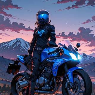Anime motorbike wallpaper