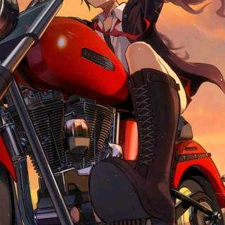 Anime motorbike wallpaper