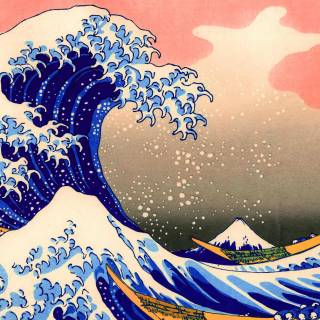 4k Japanese wave wallpaper