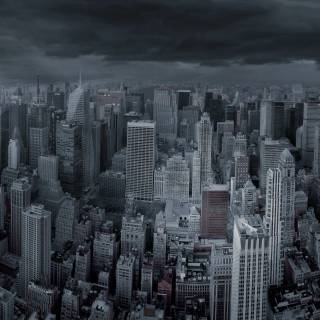 4k grey city wallpaper