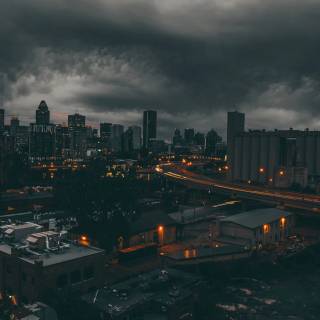 4k grey city wallpaper