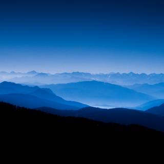 Blue landscape 4k wallpaper