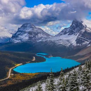 Blue landscape 4k wallpaper
