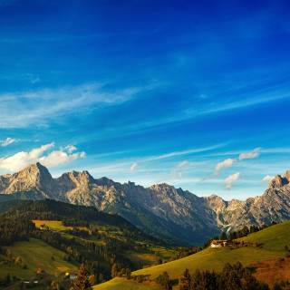 Blue landscape 4k wallpaper