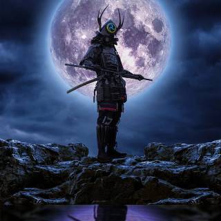 Dark samurai mobile wallpaper