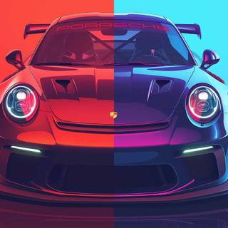 Pink Porsche desktop wallpaper