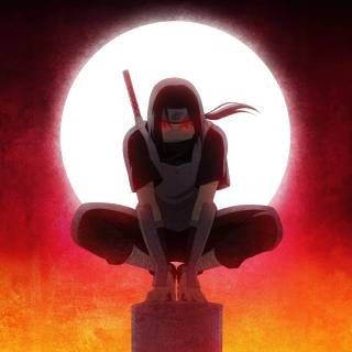 Itachi red 4k wallpaper