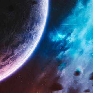 Purple planet 4k wallpaper
