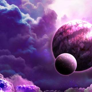 Purple planet 4k wallpaper